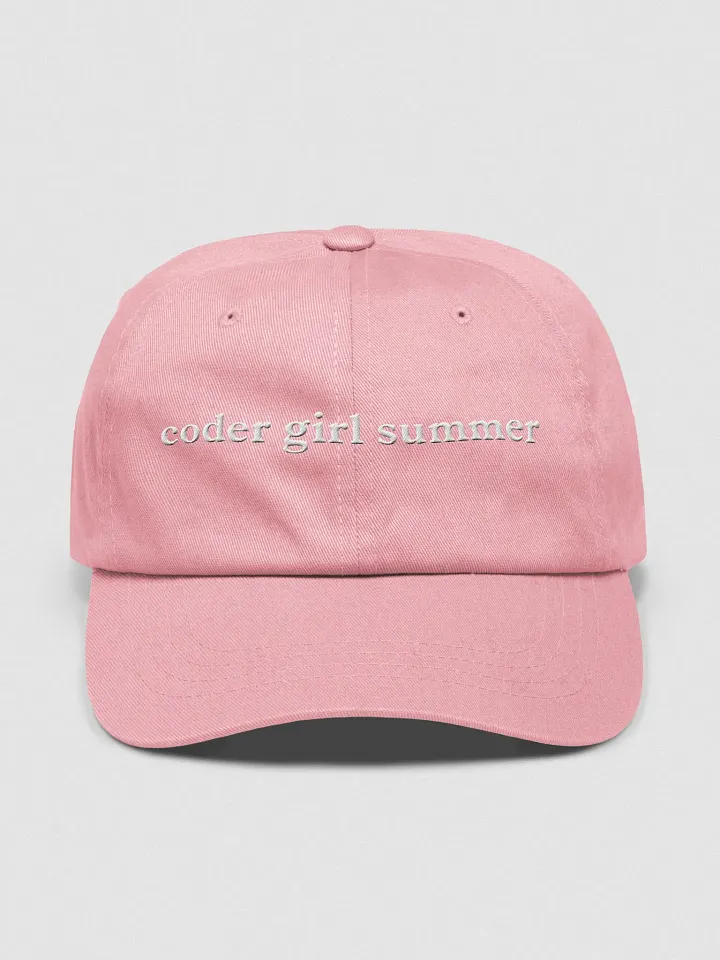 coder girl summer cap / hat - 100% cotton product image (1)