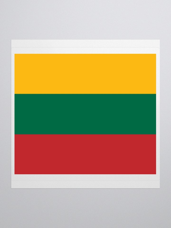 Lithuania Flag Sticker | Yellow Green Red Design | Durable Vinyl | 3 Sizes product image (2)