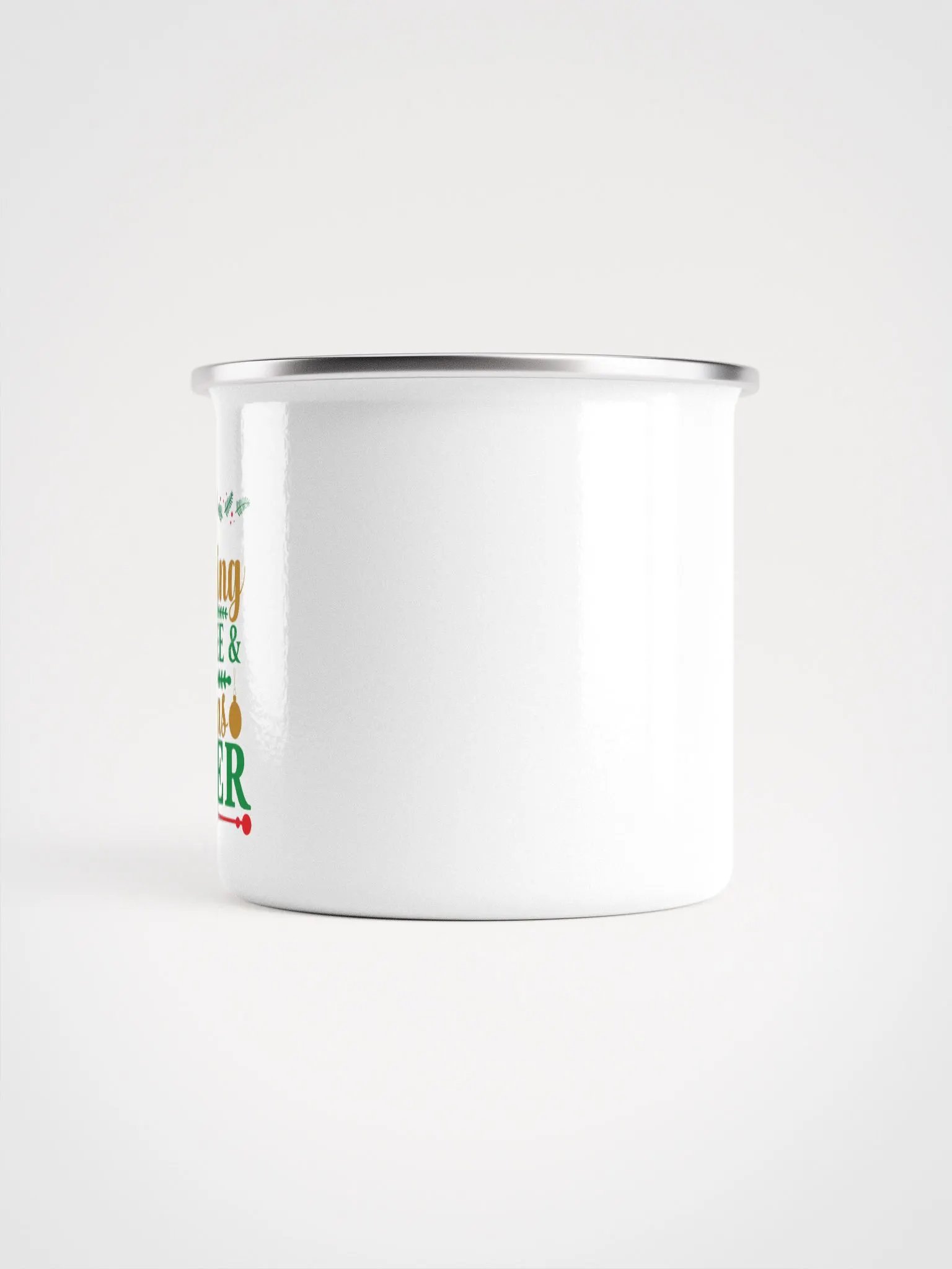 Christmas Cheer Enamel Mug - Right Handed product image (2)
