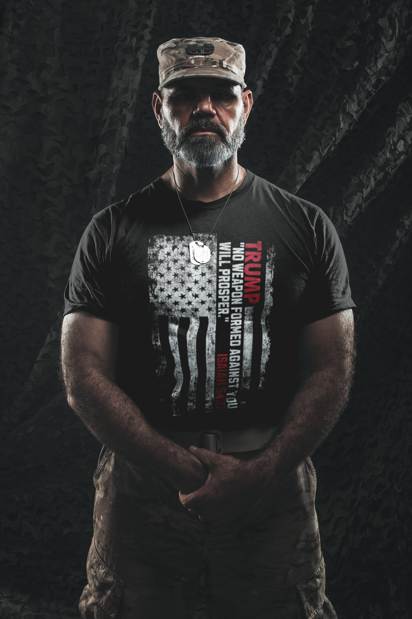 Trump - No Weapon Formed Against You Will Prosper-Isaiah 54:17 Patriotic American Unisex T-shirt product image (1)
