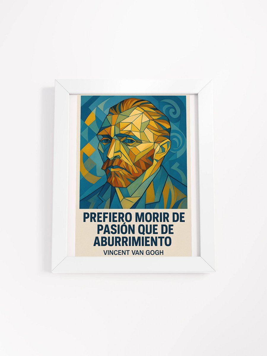 Póster ultra-premium retrato cubista de van Gogh fusionando post-impresionismo y cubismo product image (1)