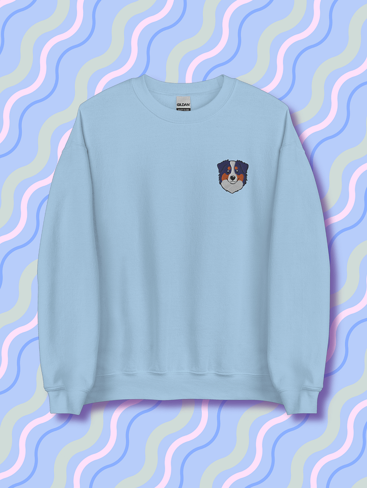Stylized Australian Shepherd Dog Face Sweatshirt product image (1)