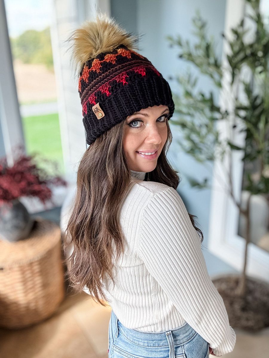 Autumn's Charm Mosaic Hat Crochet Pattern product image (6)