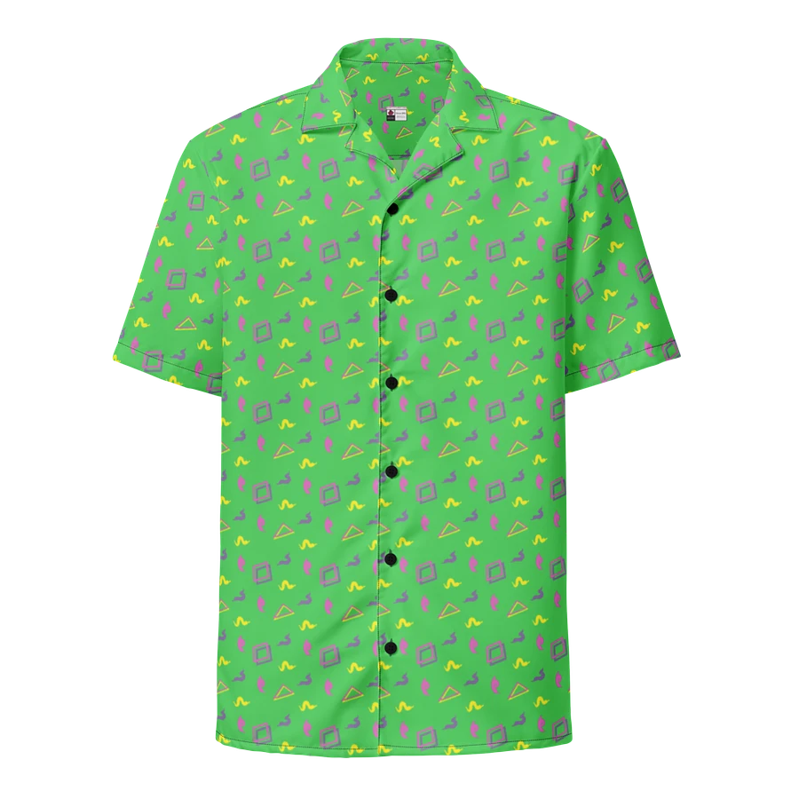 Oh Worm green pattern button down shirt product image (4)