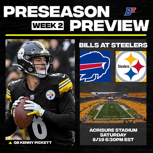 The #Bills hit the road to take on the #Steelers in preseason week 2. We can expect to see Allen and Diggs this week.

Things...