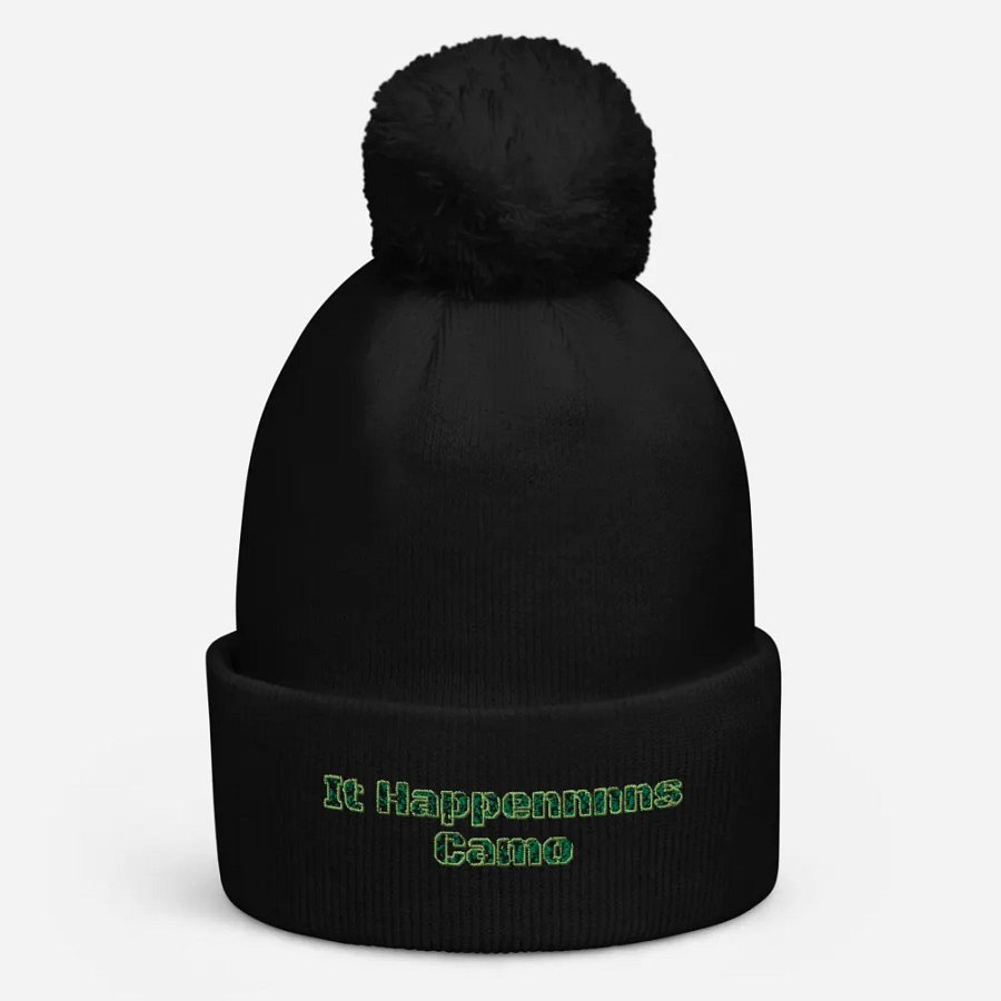 Beechfield Pom-Pom Beanie - Embroidered - It Happennnns Camo product image (5)