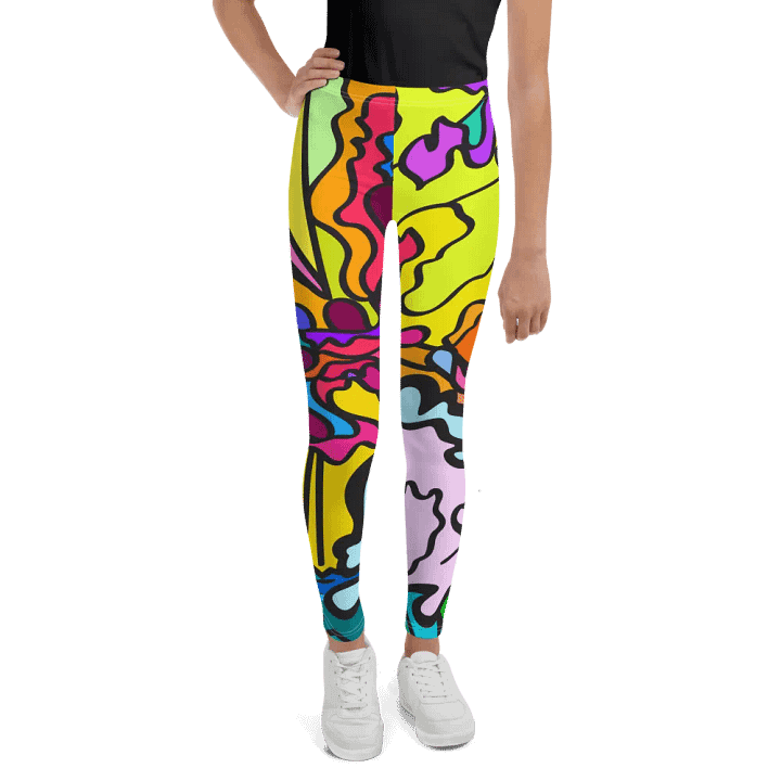 Vibrant Movement Youth Leggings - Wave at Sunset product image (1)