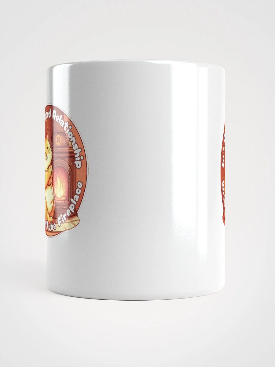 Cozy Cat - In a Committed Relationship with a YouTube Fireplace | White Glossy Mug product image (13)