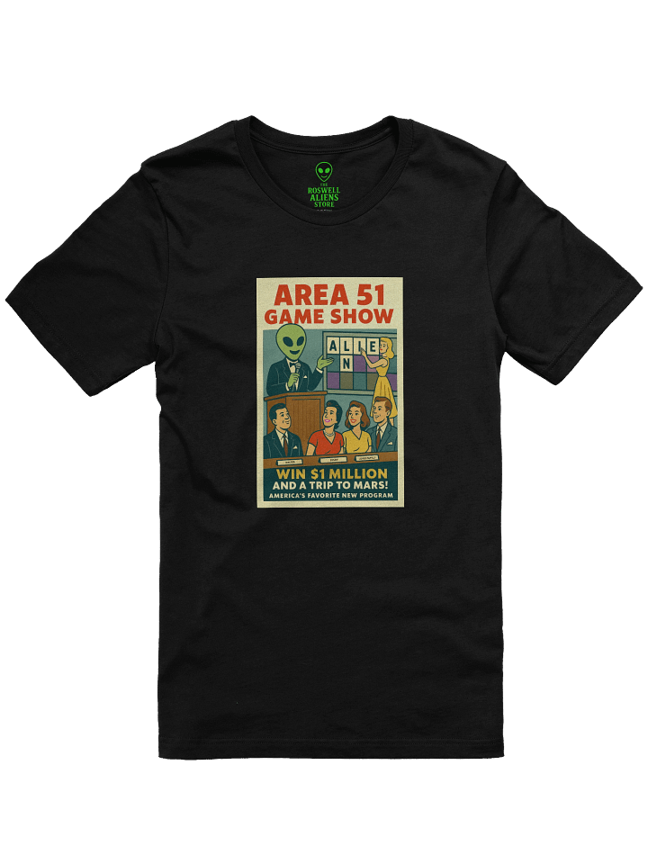 Area 51 Game Show Roswell Aliens 1950's Retro Poster T-Shirt product image (3)