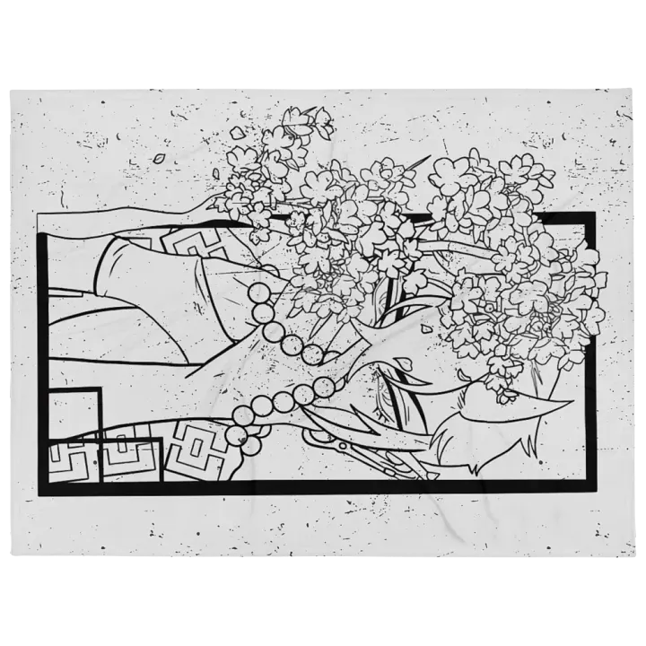Blackened Cherry Blossom Throw Blanket product image (1)