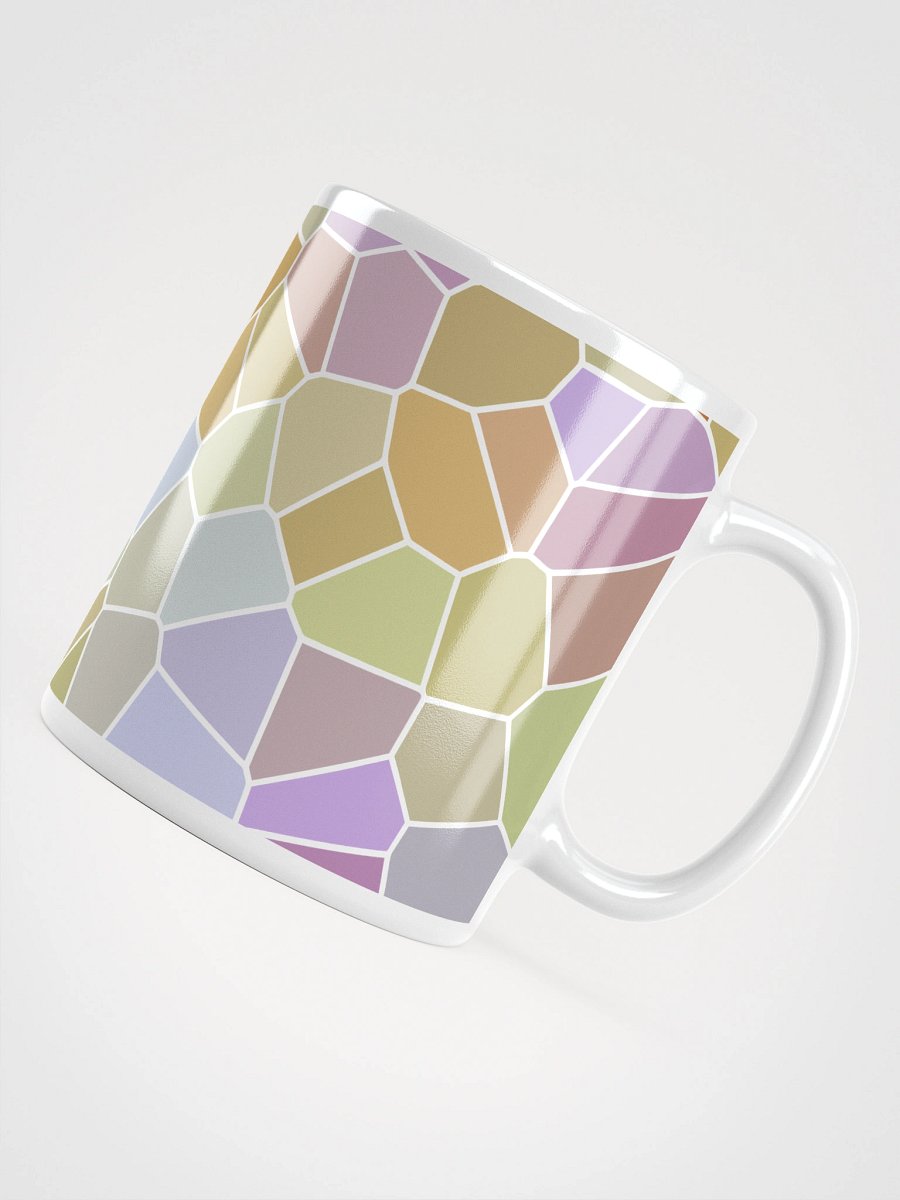 Mug Blanc Mozaïque Fresco - Design Géométrique Rétro Chic - Cadeau Déco product image (4)
