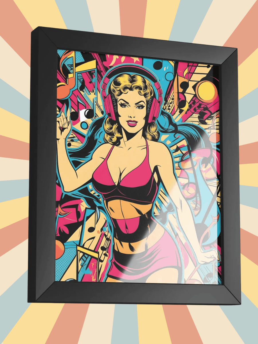 Vibrant Beats: Framed Pop-Art Poster product image (1)