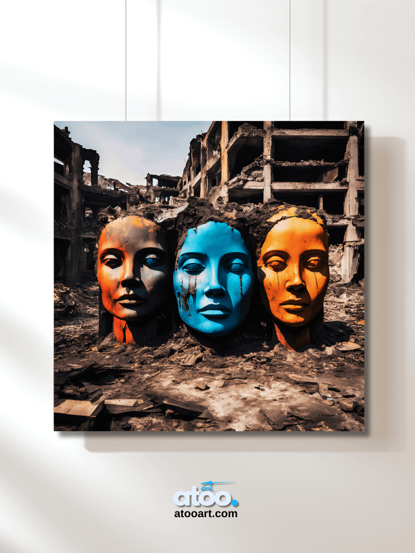 Elegy to Humanity - 4 | Canvas Art Painting product image (2)