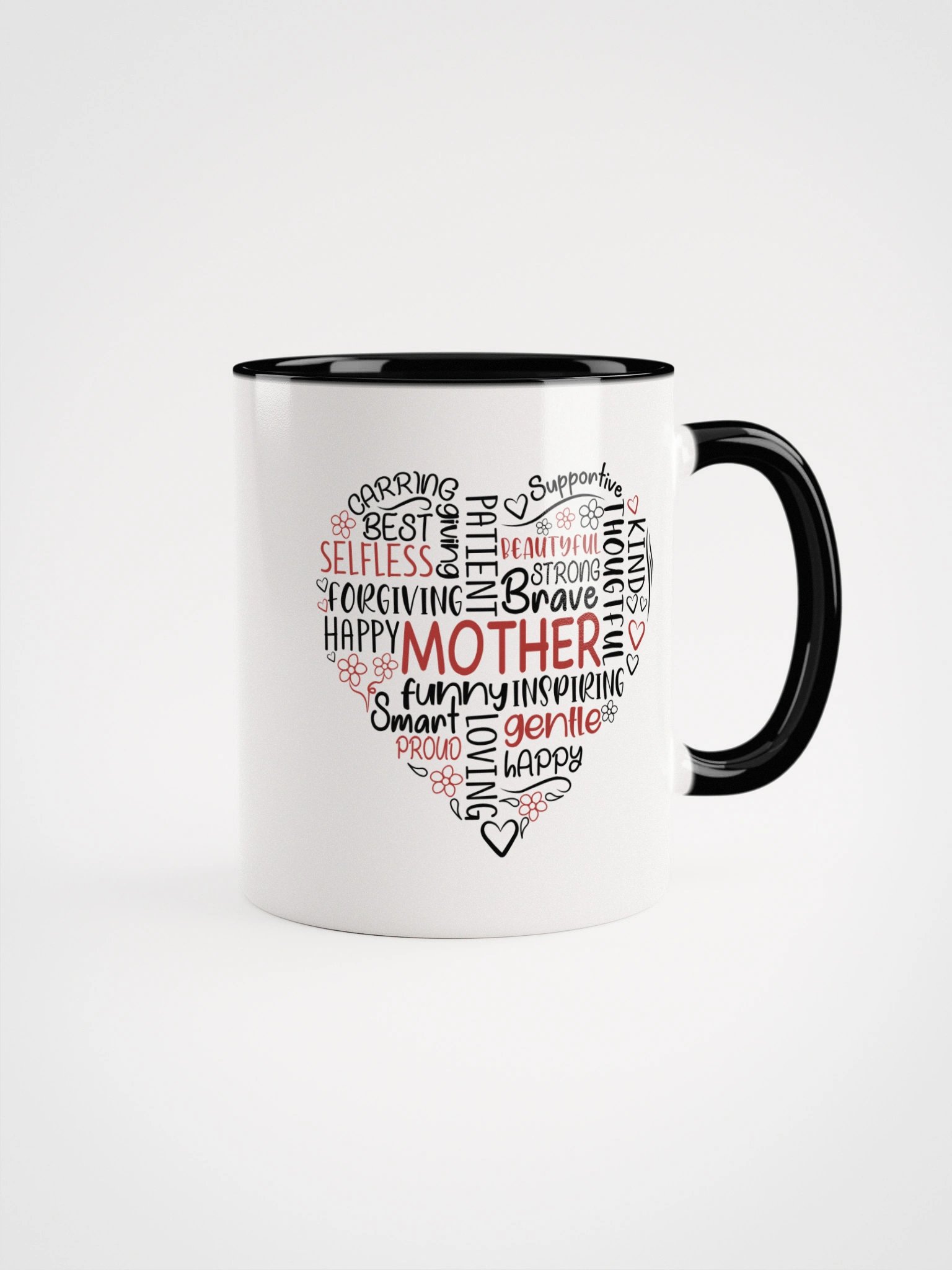 Gentle Loving Mother Design - Hindi Mom- Art Ceramic Mug with Color Interior product image (2)