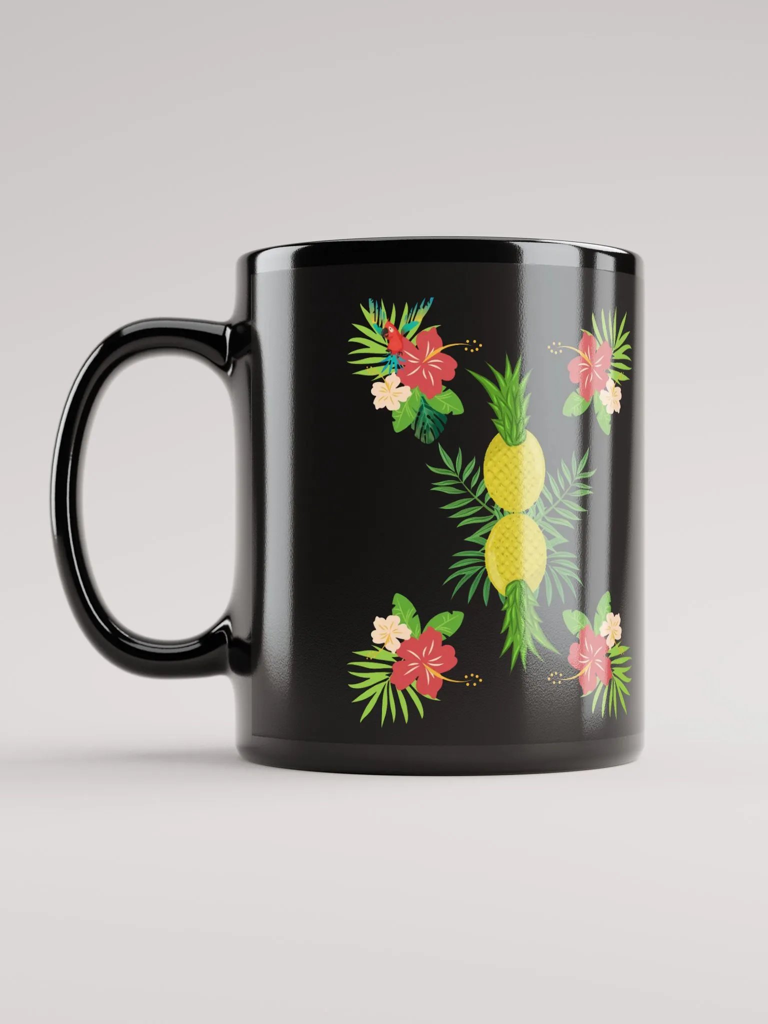 Pineapple Paradise Pattern Design Black Mug product image (12)