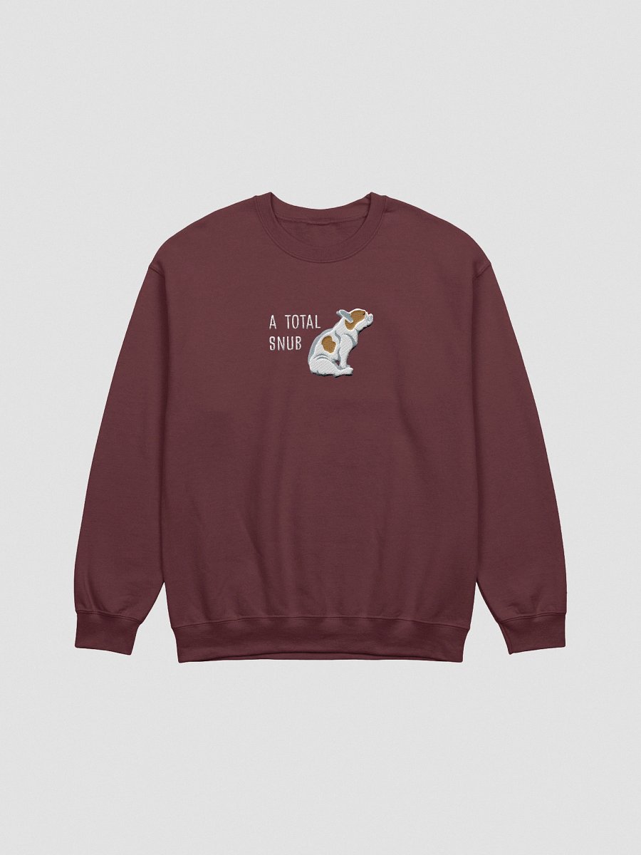 A Total Snub Sweatshirt (Embroidered) of a French Bulldog(Pied Brown) product image (4)