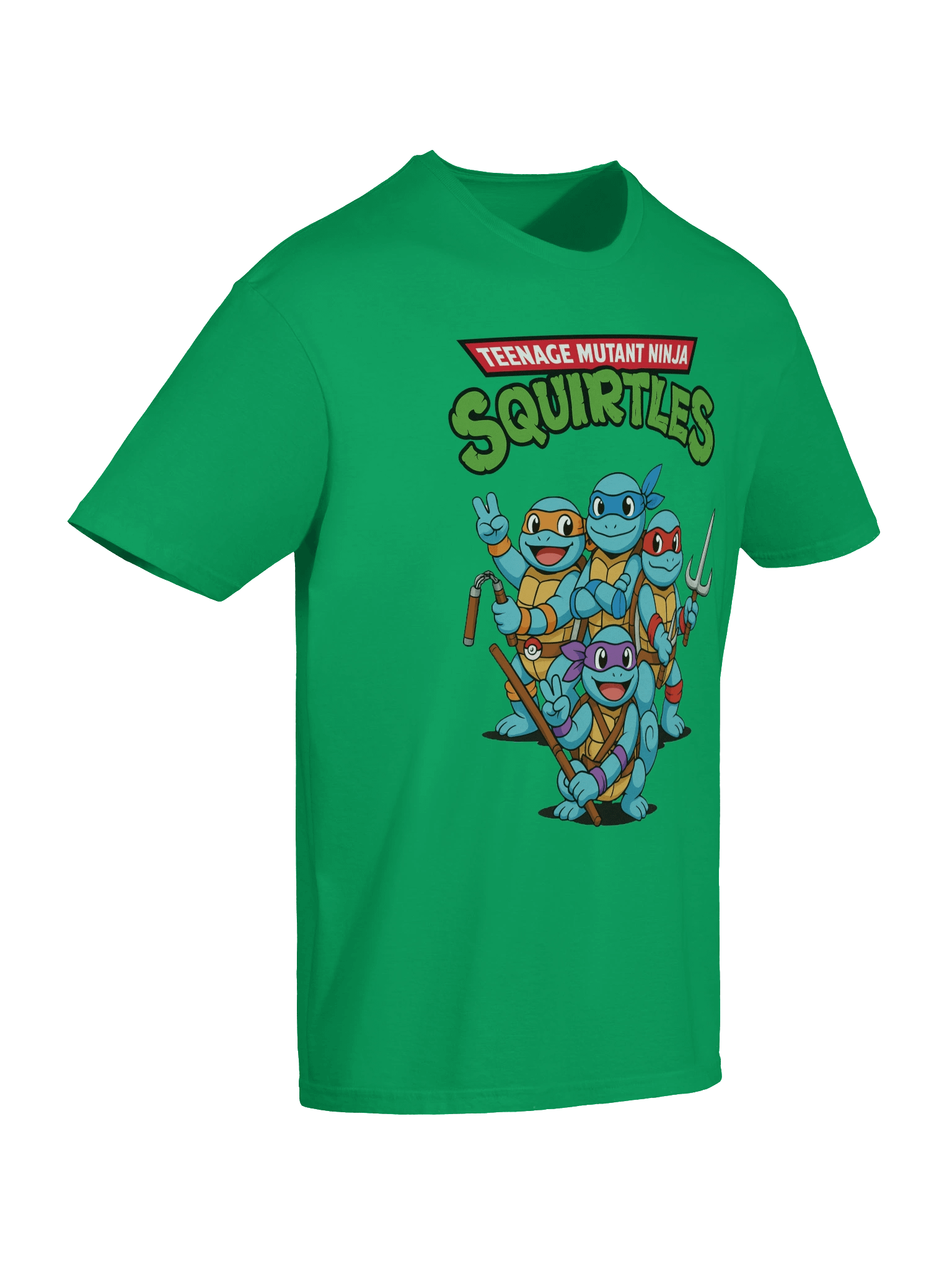 Ninja Squirtles Shirt – TMNT Pokémon Mashup Tee, Retro Cartoon Parody, Squirtle Squad Ninja T-Shirt product image (88)