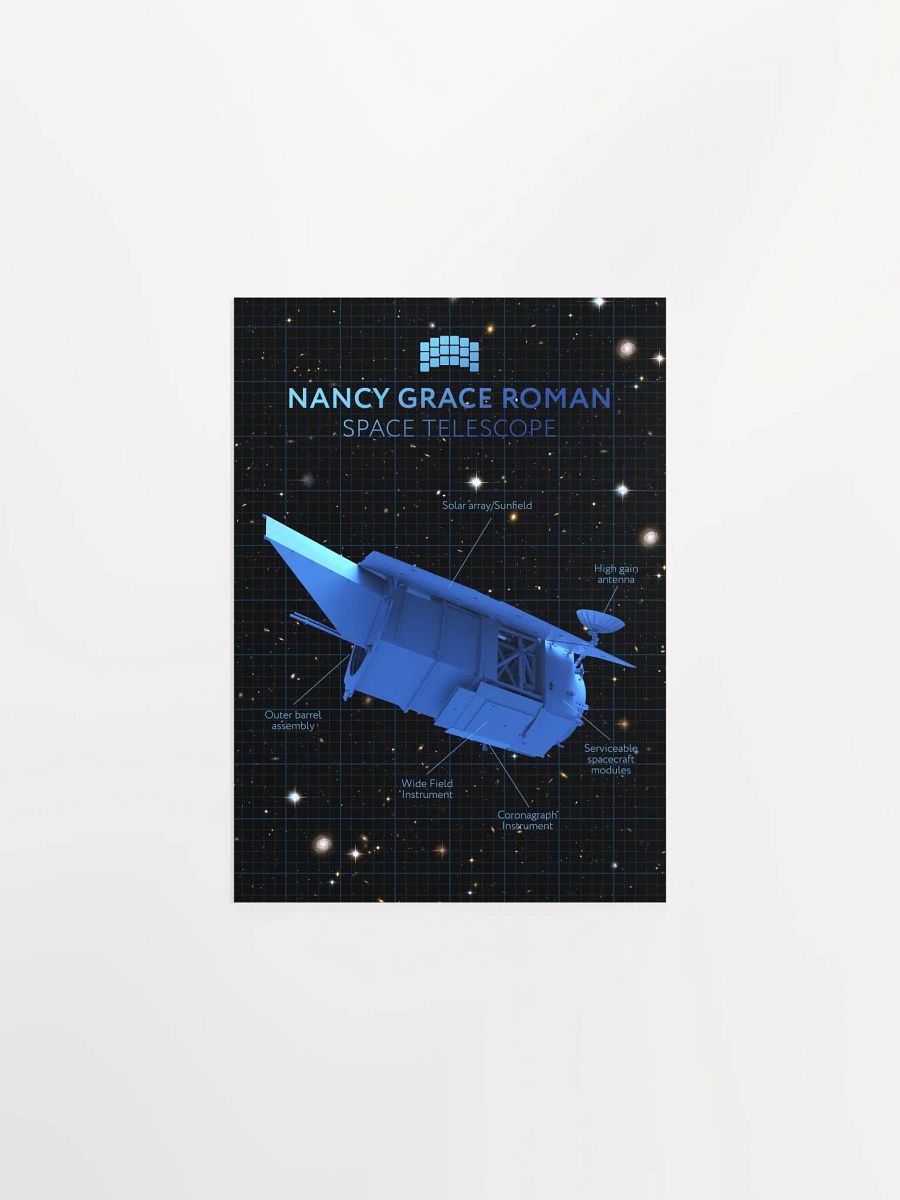 Nancy Grace Roman Telescope Blueprint Poster — NASA NGRST Space Print, Futuristic Science Wall Art, Space Blueprint Decor product image (6)