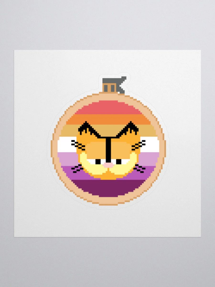 Garfield cross stitch sticker (lesbian) product image (1)