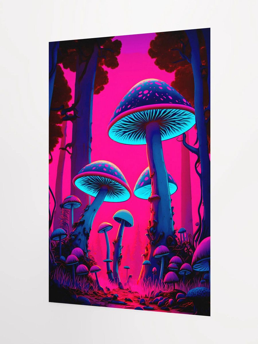 Cyberpunk Glowing Mushroom Poster product image (5)