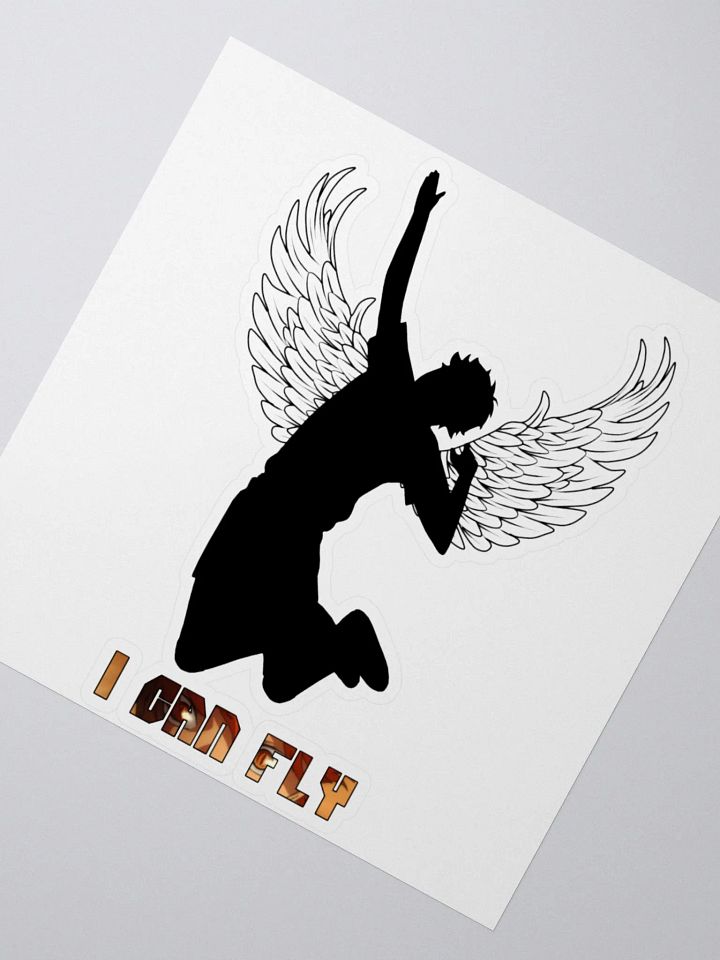 Hinata's Eyes 'I Can Fly' Black Sticker product image (2)