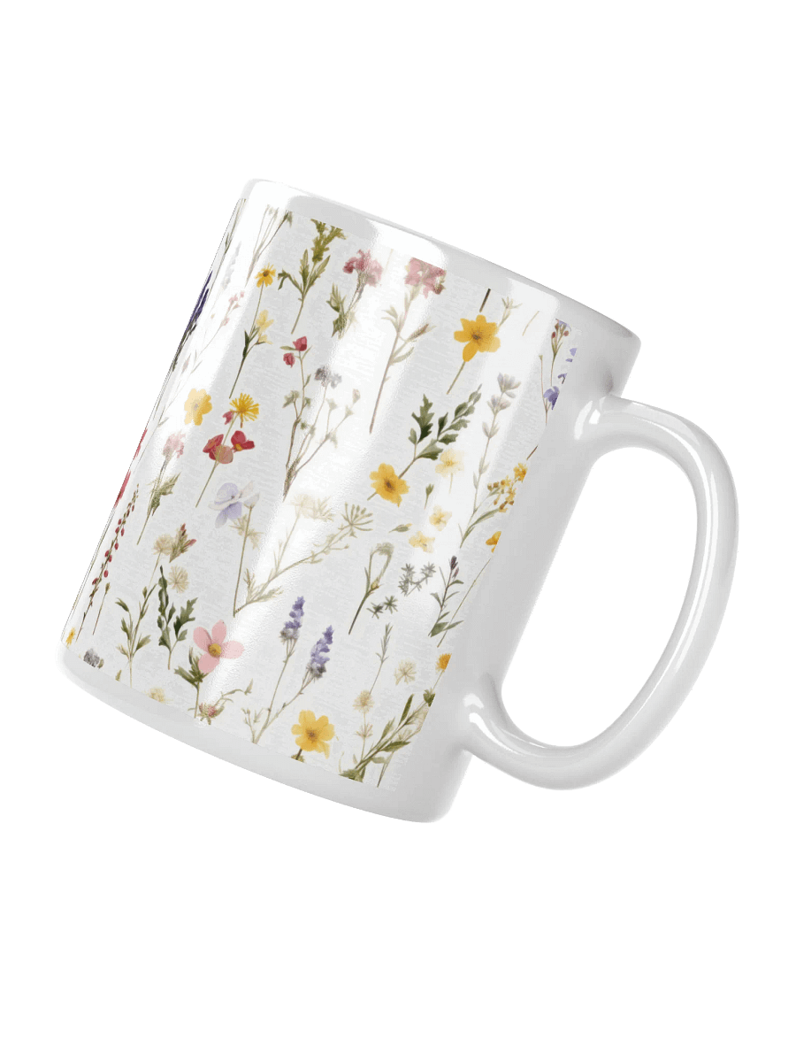 Multicolor Floral White Glossy Ceramic Mug by Treasure Pie product image (4)