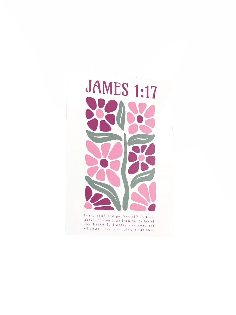 James 1:17 Christian Wall Art | Faith Art | Bible Verse Decor | Floral Scripture Print | Inspirational Home Decor product image (10)