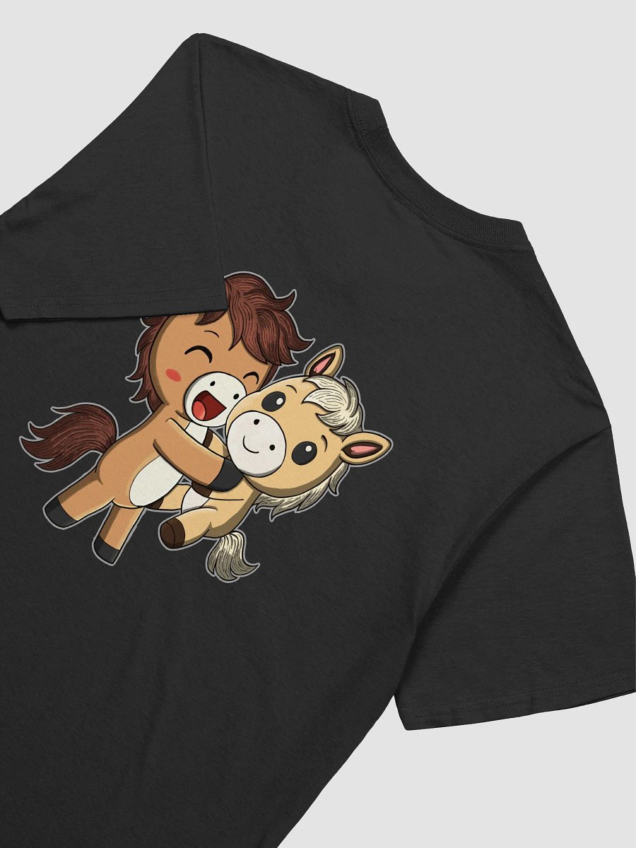 Pocket Waffle & Relatable Horses Hug T-Shirt | Cute Plush Horse Duo Tee | Cute Front & Back Print product image (28)