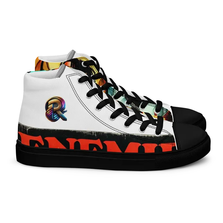 Retro Enemies High Top Canvas Shoes product image (2)