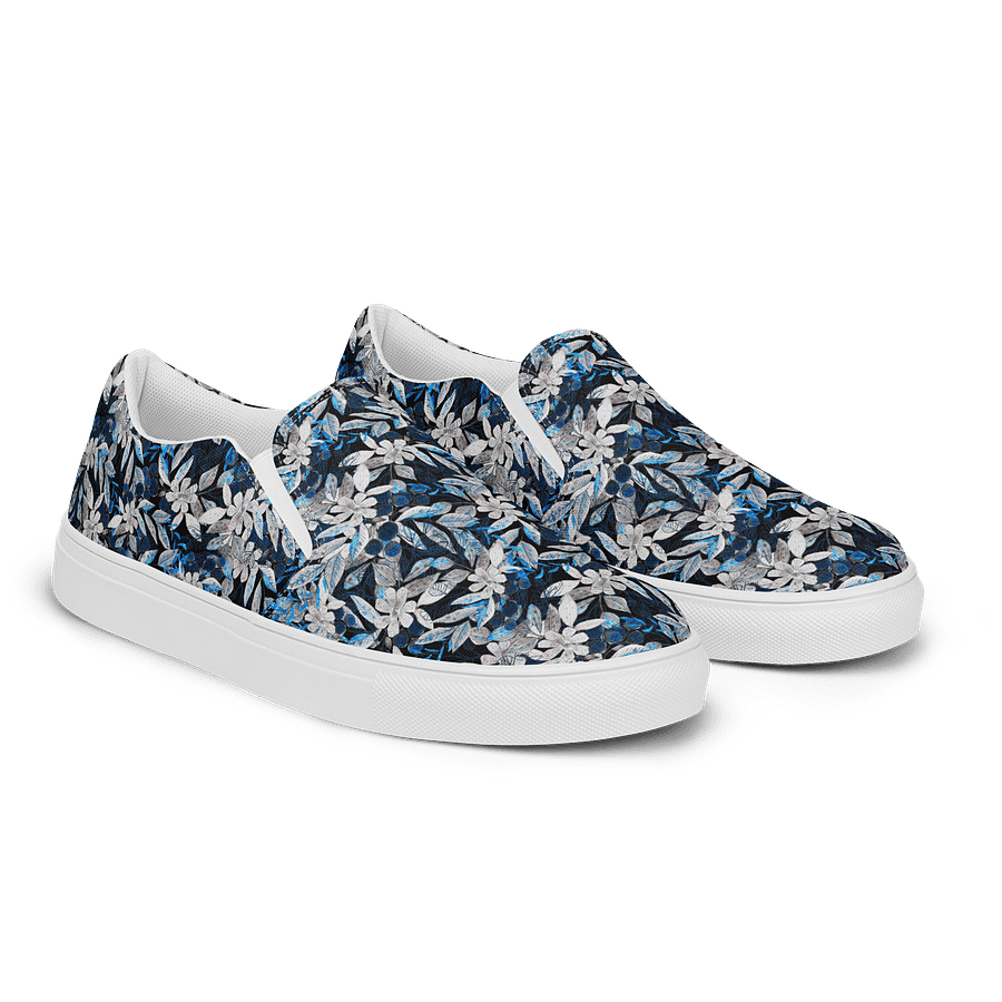 Blue White Garden Canvas Shoes product image (2)