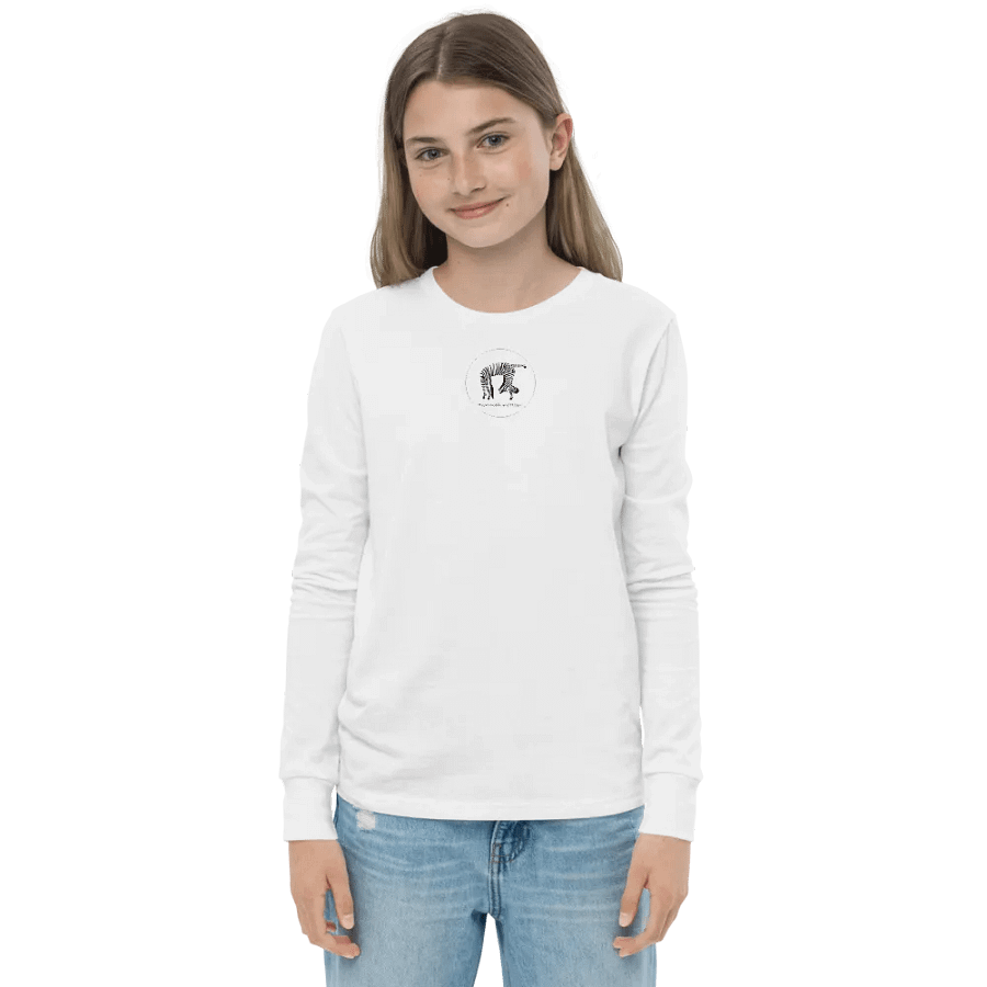 Youth Bendy Zebra Long-Sleeve T-shirt product image (1)