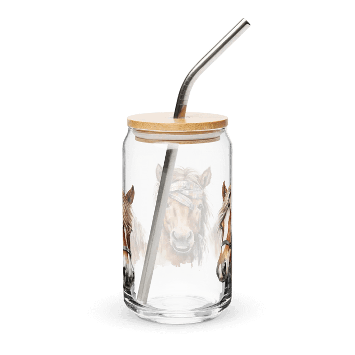 Equestrian Elegance Glass Can Sipper product image (2)
