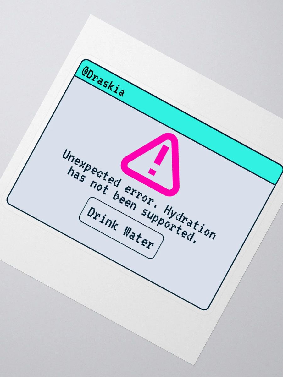 Hydration Error Sticker - March Sticker Club Exclusive product image (2)