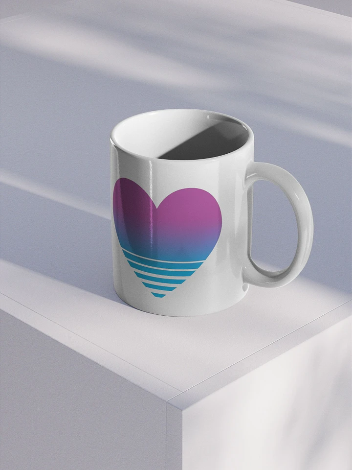Vaporwave Heart Coffee Cup (Left-Handed) product image (1)
