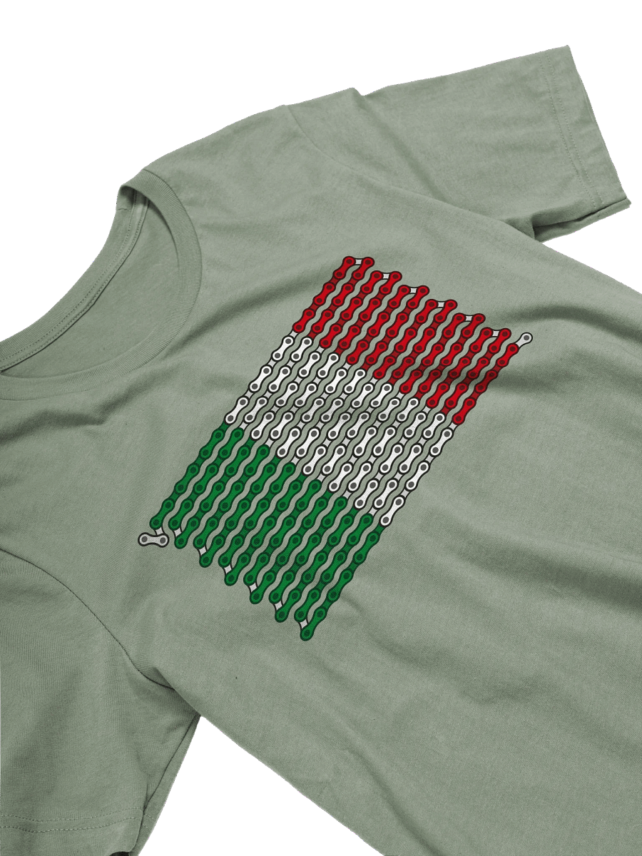 Italy Bike Chain Flag on Dark Color Supersoft Tee product image (2)