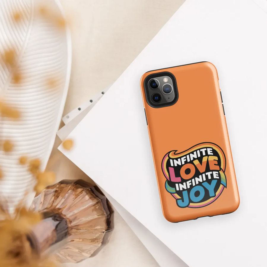 Infinite Love Infinite Joy Tough Case for Iphone (Orange) product image (5)