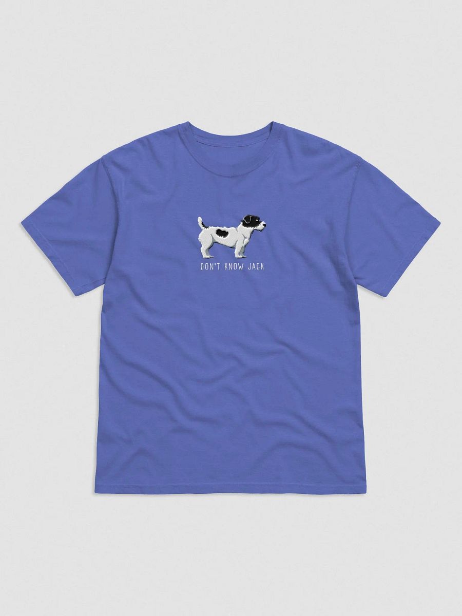 Don't Know Jack T-Shirt(Embroidered) of a Jack Russell Terrier(Black & Coat, Rough Coat) product image (4)