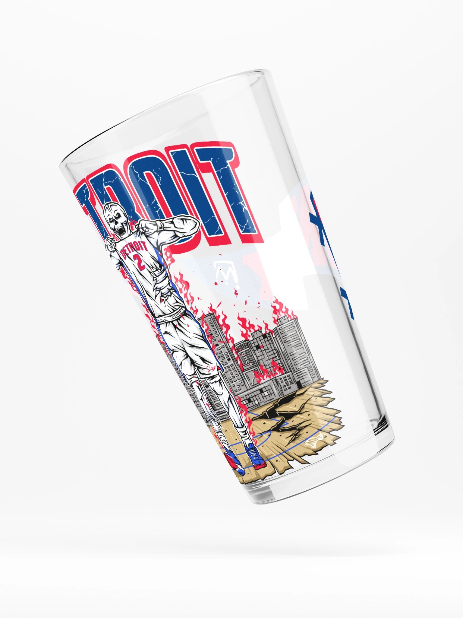 Detroit, Welcome to Basketball Pint Glass product image (5)