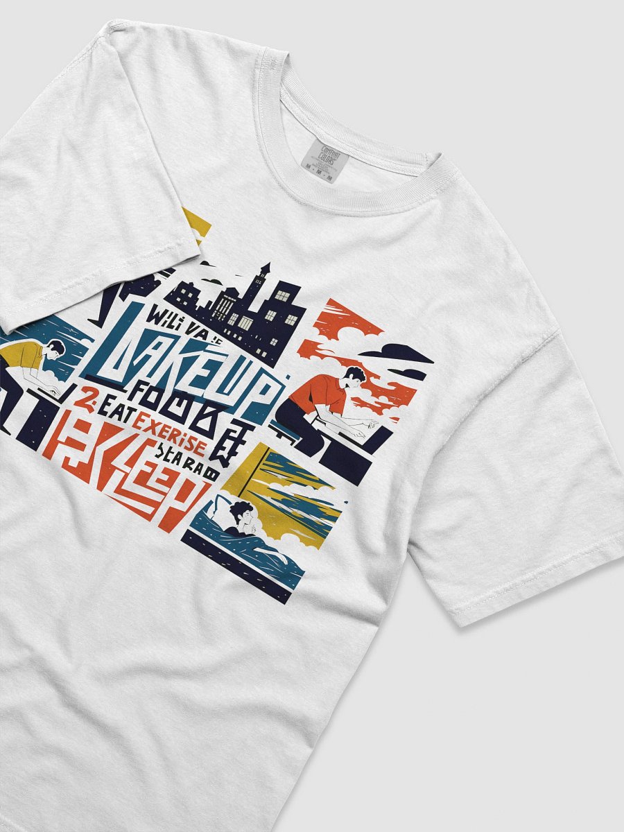 City Life Balance | Wake, Work, Rest Art Heavyweight T-Shirt product image (29)
