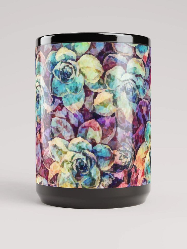 Abstract Graphic | Black Coffee Mug | Desert Bloom Succulent product image (2)