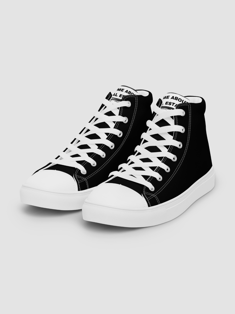 Ask Me About Real Estate - Women's High Top Canvas Shoes product image (6)