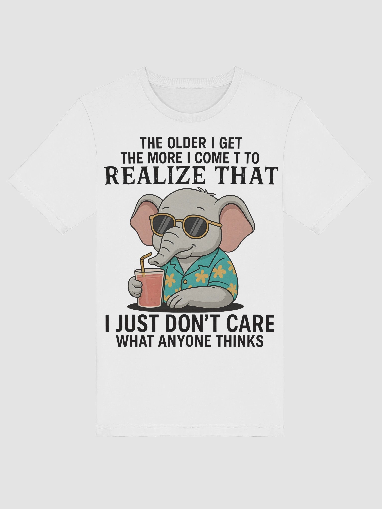 "I Just Don’t Care What Anyone Thinks" Retro Aging Humor Tee product image (5)