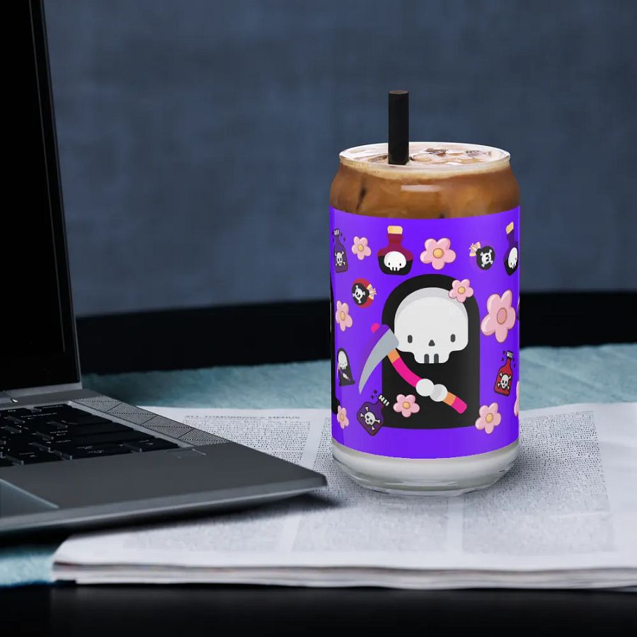 Purple Grim Reaper Glass Tumbler product image (4)