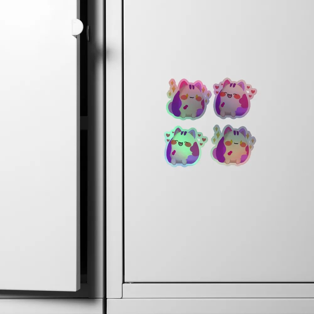 Cozy HOLO-Cat Sticker Pack product image (4)