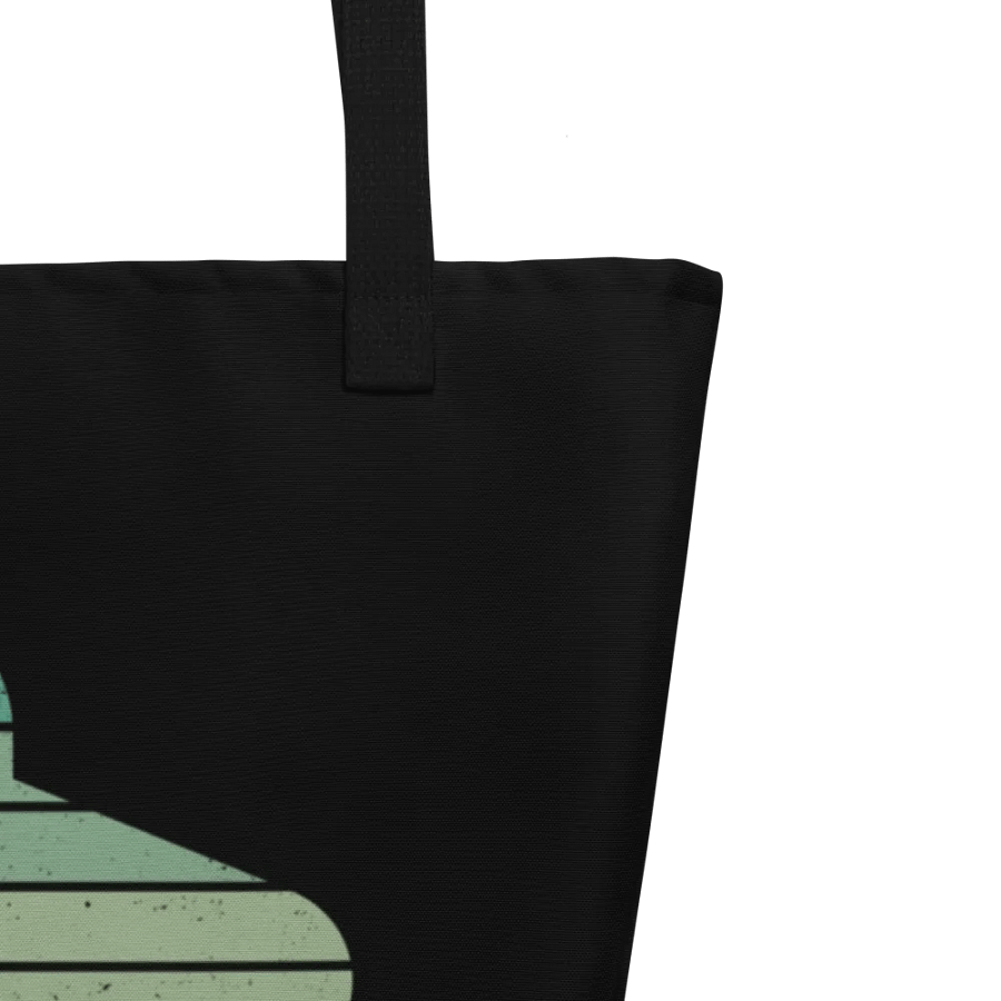 Retro Sunset Meeple Shoulder Tote Bag for Board Gamers product image (4)