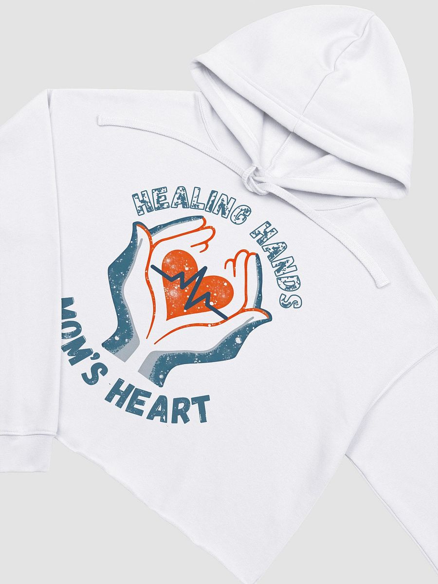 Mom's Heart Electrocardiogram Crop Hoodie product image (20)