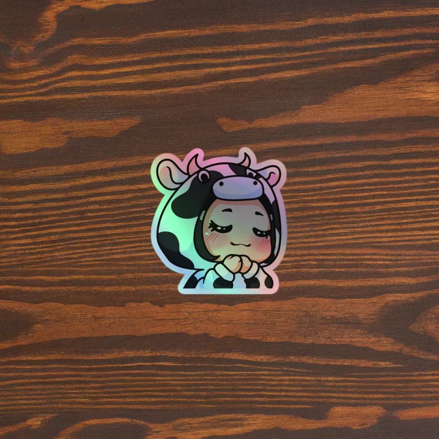 Cow Holographic Sticker product image (5)