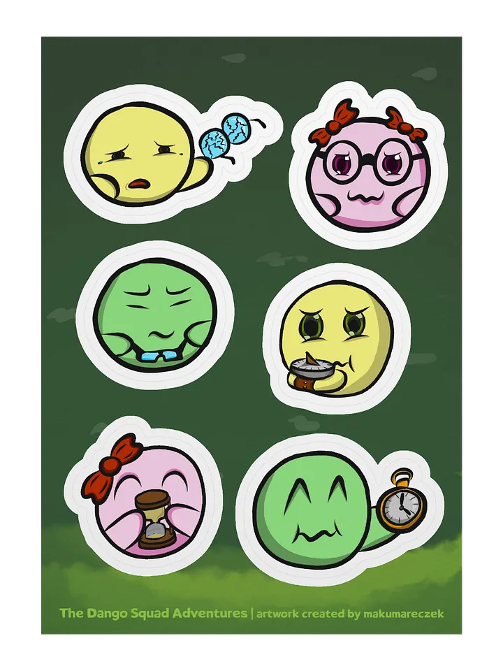 Dango Blind & Time Set - Kiss Cut Sticker Sheet product image (1)