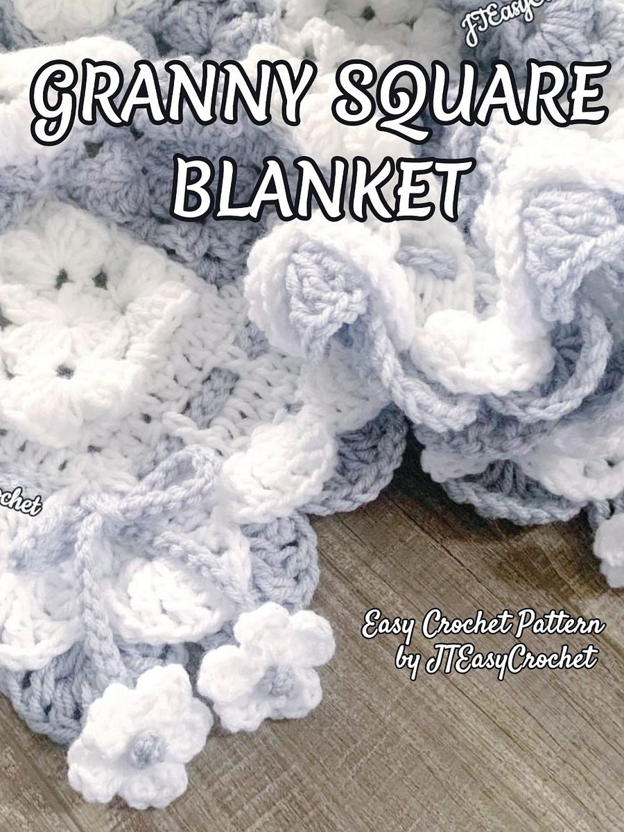 Textured Granny Squares Blanket Crochet Pattern,PDF Instant Download product image (12)