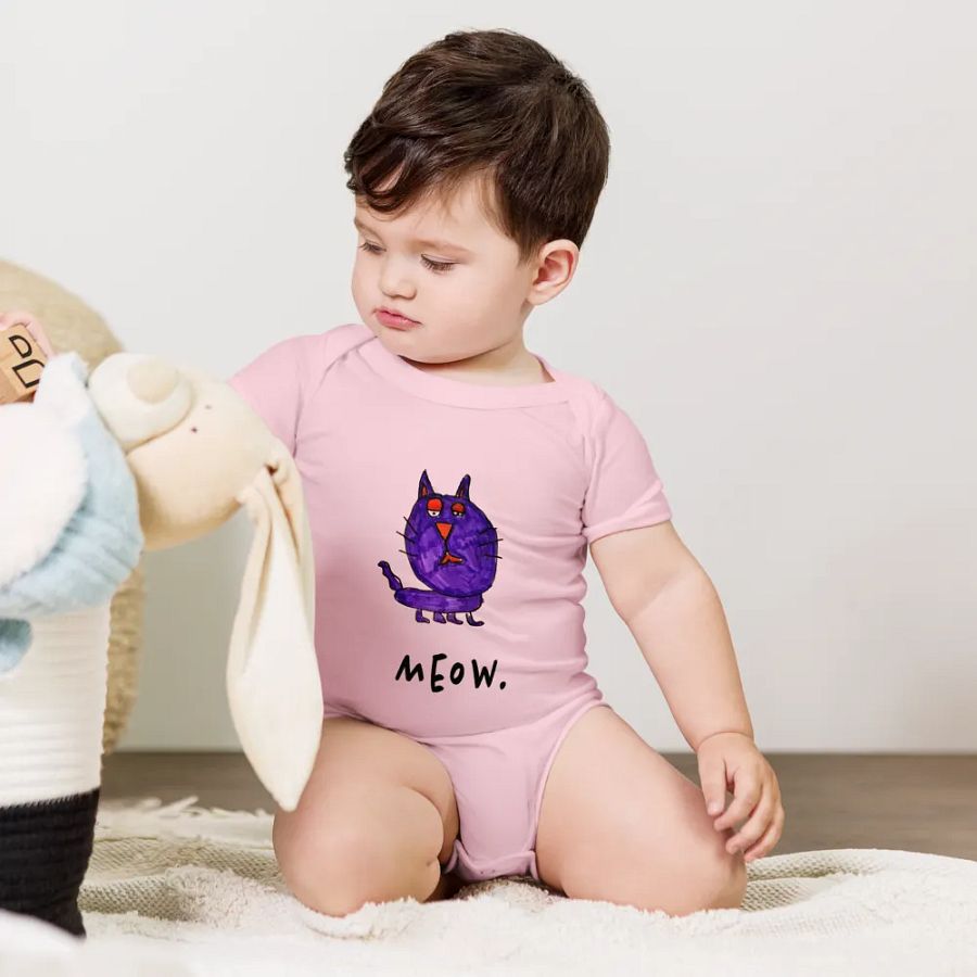 meow katz baby onesie product image (5)